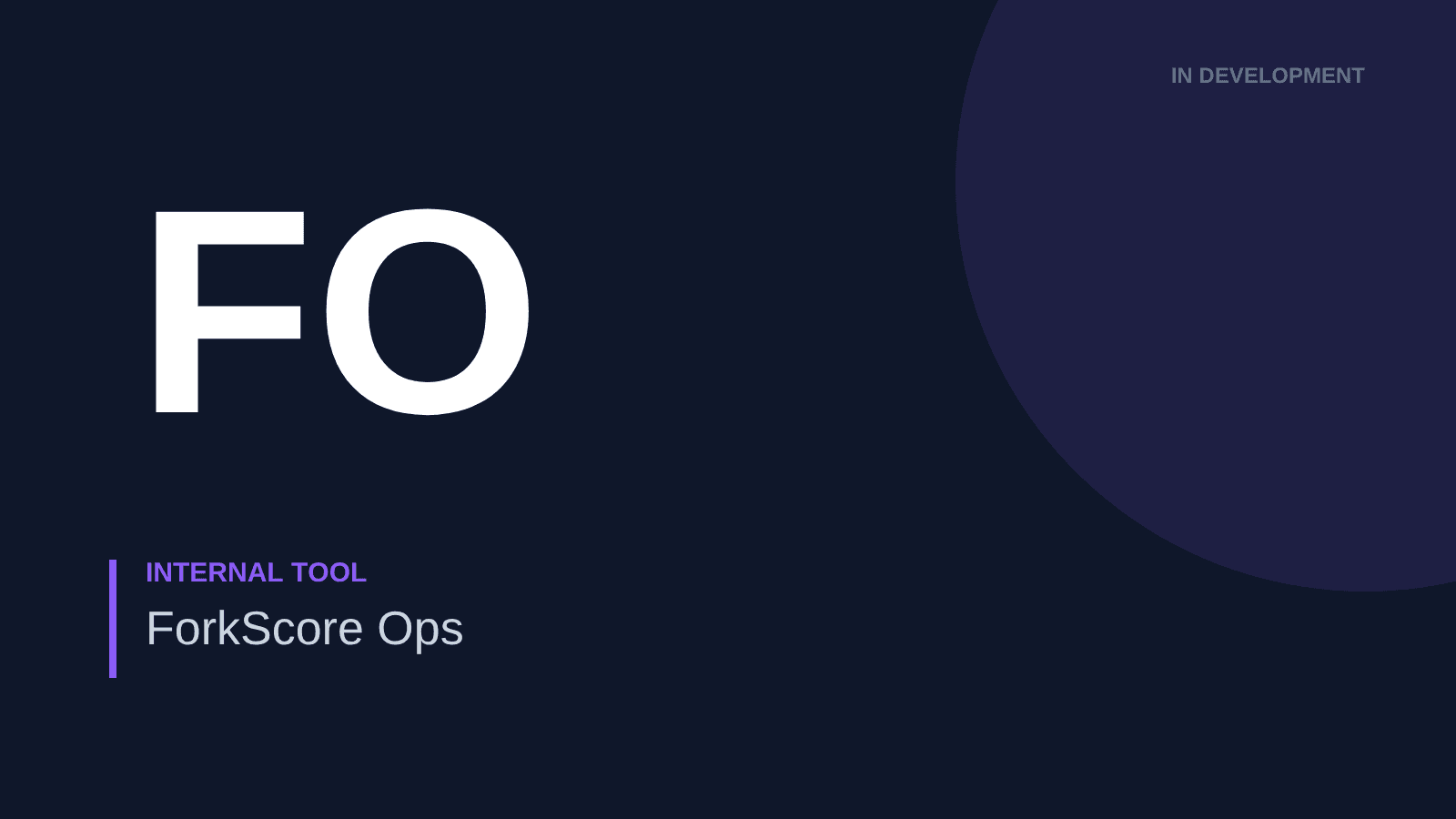 ForkScore Ops card