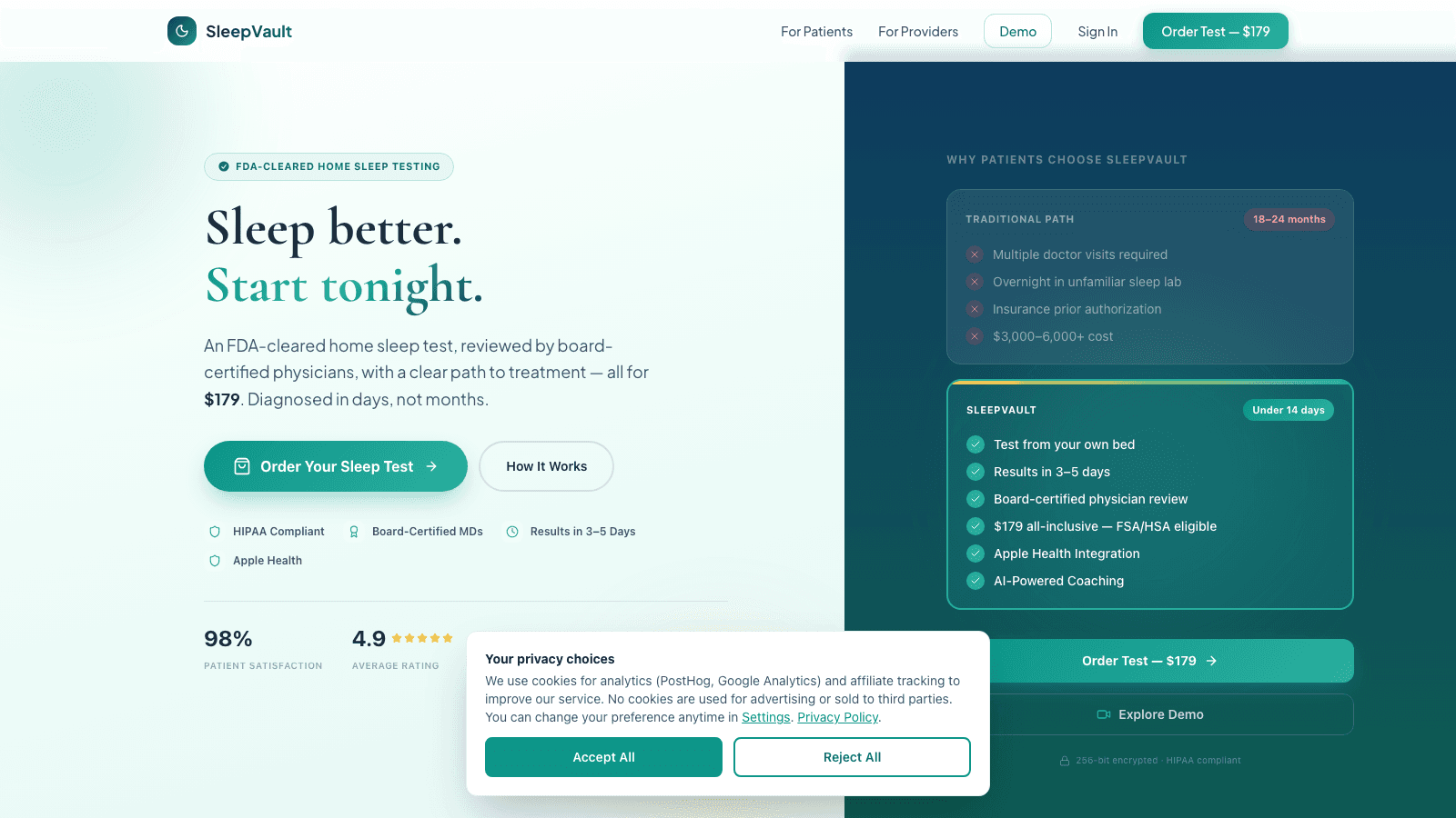 SleepVault screenshot